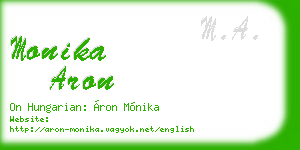 monika aron business card